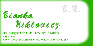 bianka miklovicz business card